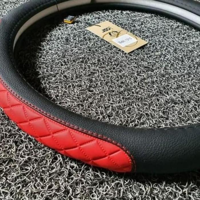Gambar Sarung Stir Mobil Cover Stir Mobil Premium Kualitas Bagus - Hitam Merah dari BERKAH OTO PART undefined Tokopedia