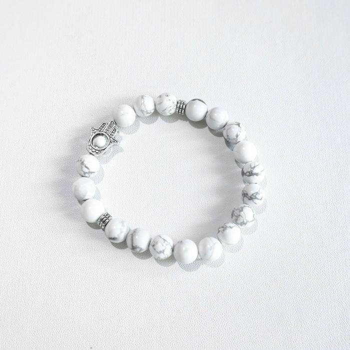 Gambar White Howlite with Hamsa Crystal Bracelet / Gelang dari saturdaes undefined Tokopedia