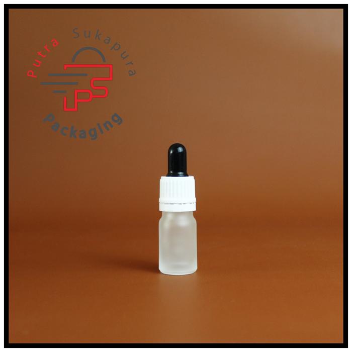 Gambar botol kaca pipet 5ml natural frosted/botol serum 5ml/ring segel - Putih Hitam dari Putra Sukapura Pack undefined Tokopedia