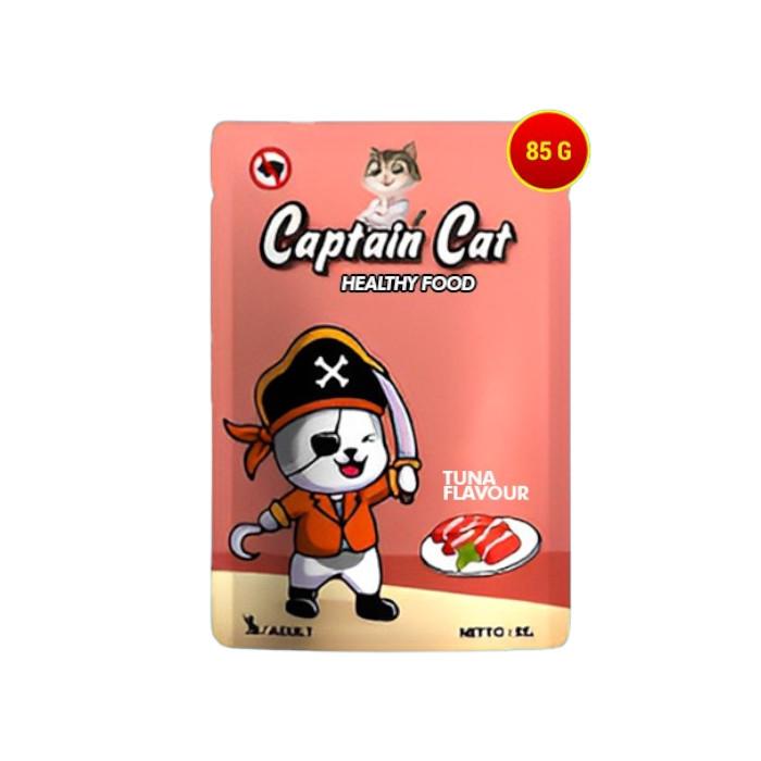 Gambar CAPTAIN Cat Pouch 85gr Wet Food Makanan Basah untuk Kucing - TUNA ADULT dari Lovely Shop INA undefined Tokopedia
