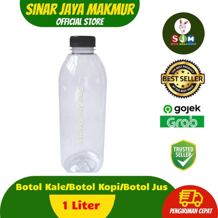 Gambar Botol Kale 1 liter /Botol Kopi/Botol Jus 1.000ml - Hitam dari SINAR JAYA MAKMUR undefined Tokopedia