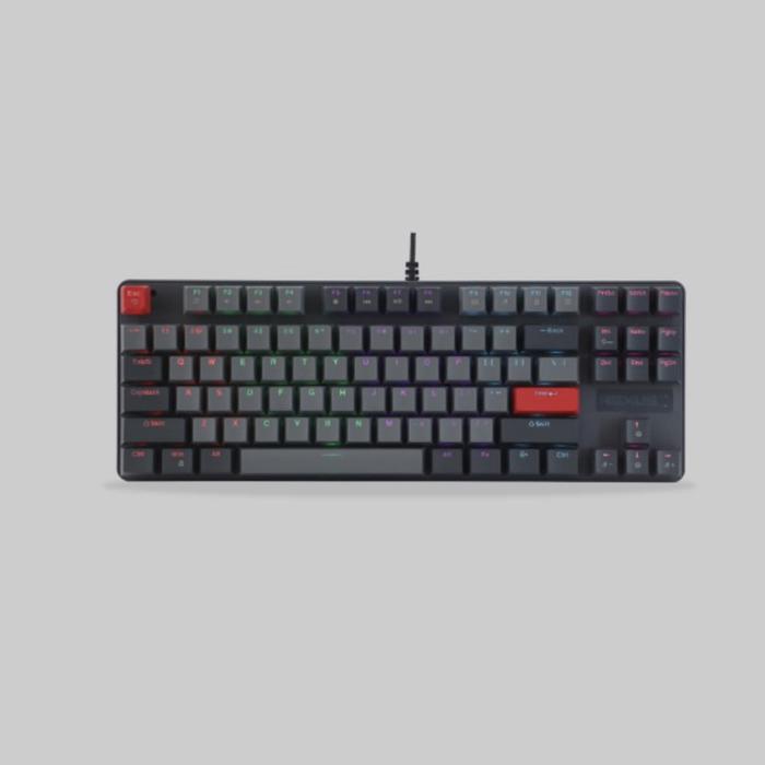 Gambar Rexus KX4 Heroic Mechanical Gaming Keyboard TKL 87 keys Wired Hitam Kabel KX4 V2 KX-4 V2 - Grey, Blue Switch dari Click & Go Tokopedia undefined Tokopedia