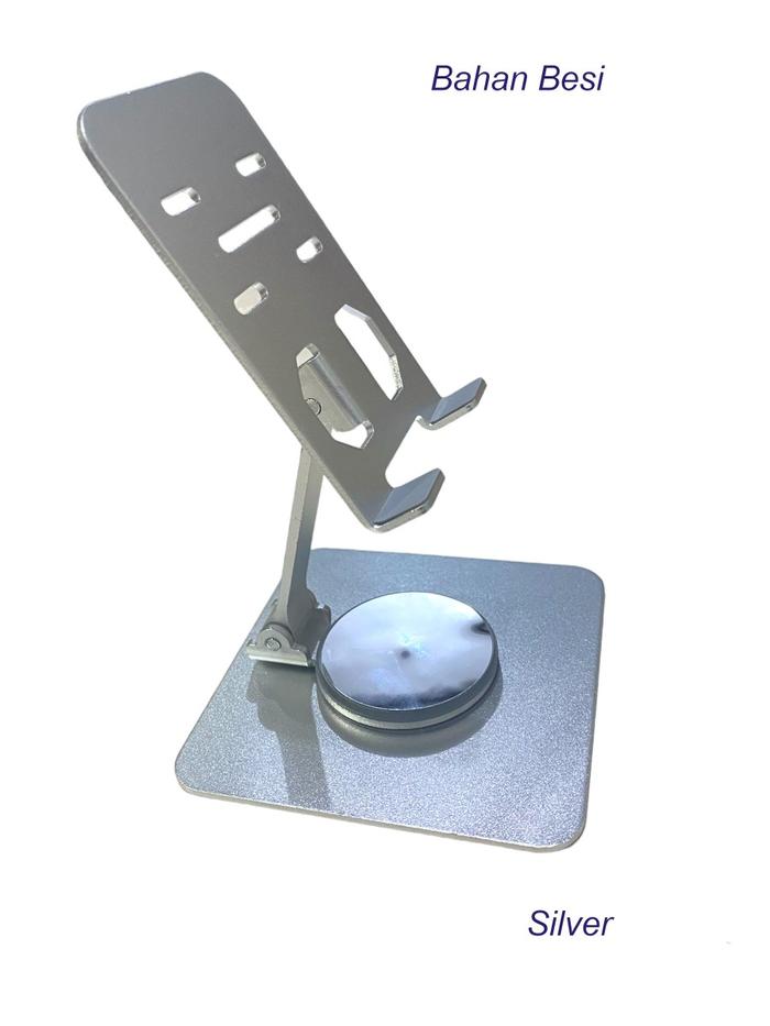 Gambar Stand Phone Holder Aluminium Rotasi 360 Rotation HD368 Import - silver dari Xoxomarket undefined Tokopedia