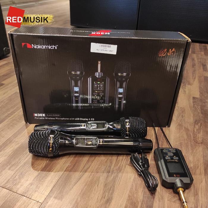 Gambar Microphone  Nakamichi N30X Dual Portable Mic Wireless Mic Karaoke dari Red Musik Bali undefined Tokopedia