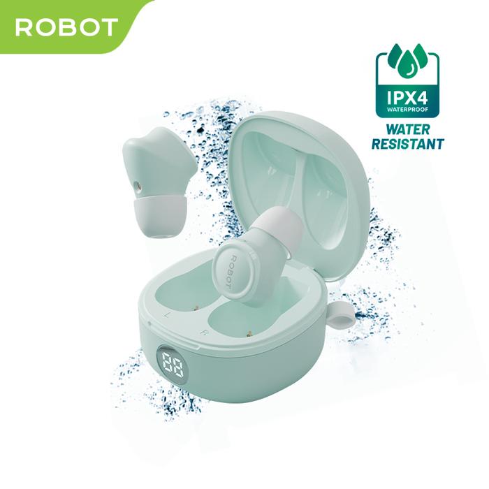 Gambar ROBOT TWS Wireless Earphone Airbuds T80 Bluetooth Earphones Earbuds Headphones- Bisa COD - T80 LIGHTBLUE dari ROBOT Audio Indonesia undefined Tokopedia