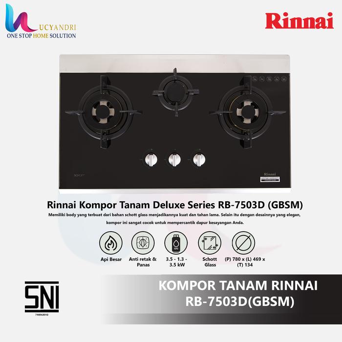 Promo Kompor Gas Tanam 2 Tungku Rinnai RB 7502D (GBS) / ORIGINAL Cicil 0%  3x - Kab. Tangerang - Lucyandri Official | Tokopedia