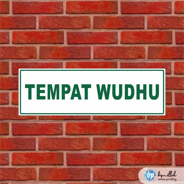 Gambar Akrilik tempat Wudhu print UV lengkap - Tanpa arah, tanpa logo dari bismillah printing undefined Tokopedia