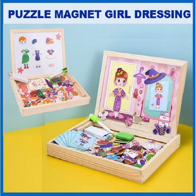 Gambar Puzzle Magnet Tema Anak Perempuan Mainan Edukasi Anak / Girl Dressing dari Best Selection undefined Tokopedia
