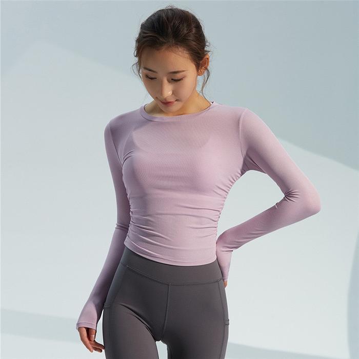 Gambar ALANA TOP - LONG SLEEVE / atasan lengan panjang sport wanita gym yoga - Taro Purple, S dari Your Daily Closet ID undefined Tokopedia
