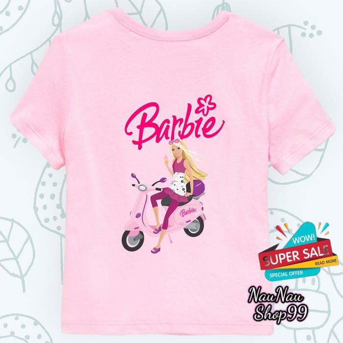 Gambar Kaos baju anak barbie scopy kekinian lucu - pink, S dari Nainau shop 99 undefined Tokopedia