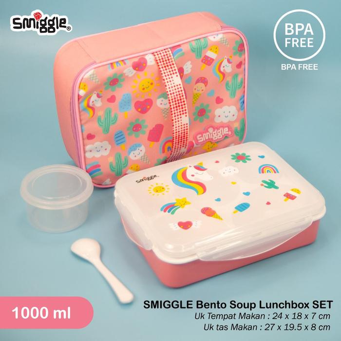Gambar Smiggle bento soup lunch box sekat 5/smiggle kotak makan anak - Construction dari Littlefinsen undefined 5 Tokopedia