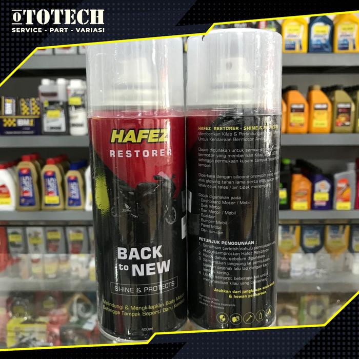 Gambar HAFEZ RESTORER PENGKILAP BODY MOTOR SEPERTI BARU 400ML dari OTOTECH JOMBANG undefined Tokopedia