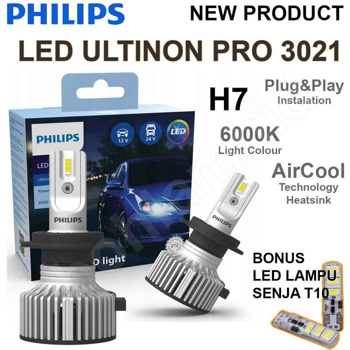 Gambar LAMPU LED H7 PHILIPS ULTINON ESSENTIAL G2 Bohlam Putih - H7 Pro3021 dari bohlamhid Kota Tangerang Tokopedia