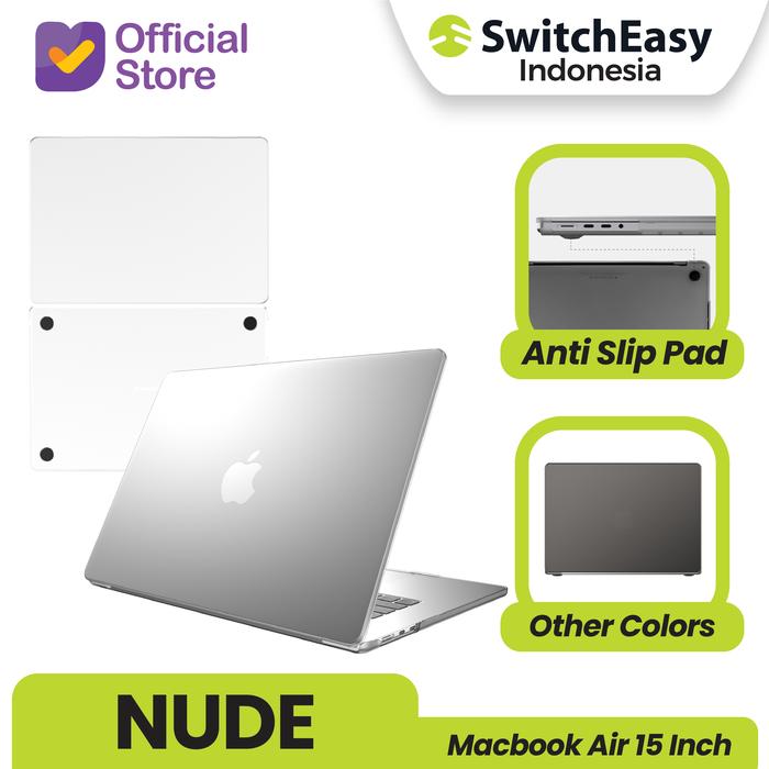 Gambar Case Macbook Air 15 Inch M4 M3 M2 SwitchEasy Nude Hardcase Slim Casing Protection - Transparent dari SwitchEasy Official undefined Tokopedia