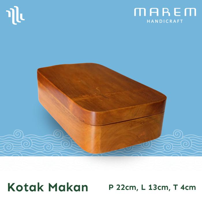 Gambar Kotak Makan Kayu Jati / Teak Wood Lunch Box / Handicarft dari MAREM HANDICRAFT undefined Tokopedia