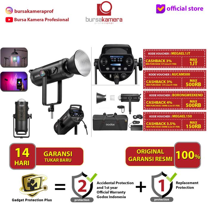 Gambar Godox SZ300R Zoom RGB LED Light Spotlight SZ 300R SZ300 R RESMI - Paket A Unit dari Bursa Kamera Profesional undefined Tokopedia