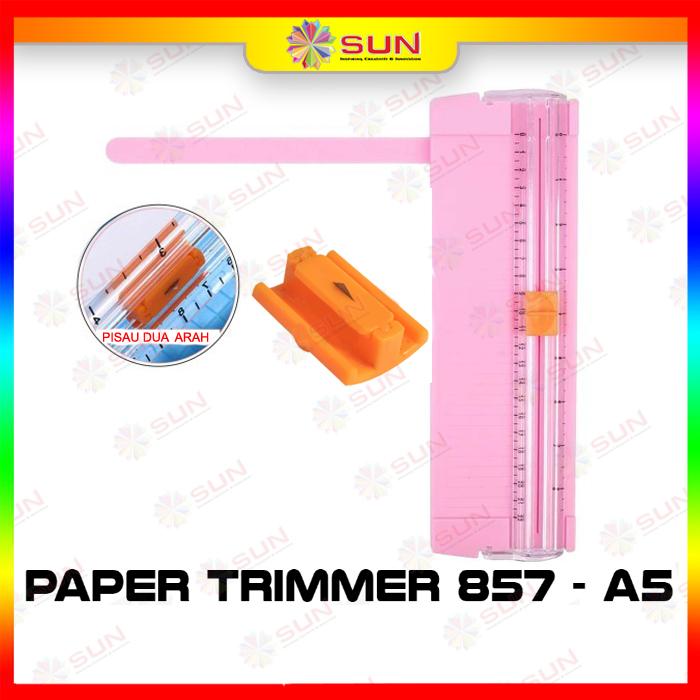 Gambar Portable Trimmer Paper Cutter A5 / Alat Pemotong Kertas Paper Trimmer - Merah Muda, Surabaya dari Sun Indonesia undefined Tokopedia