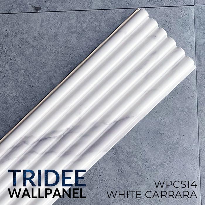 Gambar LUNE SERIES PANEL WPCS | TRIDEE WALLPANEL - WHITE CARRARA, 150CM dari Tridee Wallpaper Kota Administrasi Jakarta Barat Tokopedia