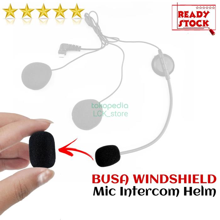 Gambar Busa mic Intercom Helm windshield - pop filter sponge Windscreen foam - Busa intercom dari LCK Store. undefined Tokopedia