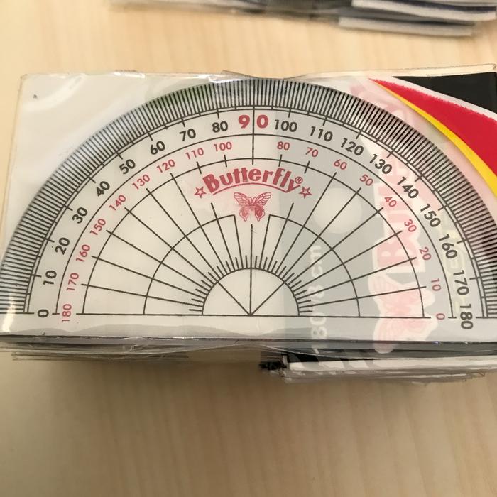 Gambar Busur derajat Butterfly 180 / 360 derajat 8 / 10 cm plus penggaris - 180/8cm dari Mentari Semesta Store undefined Tokopedia