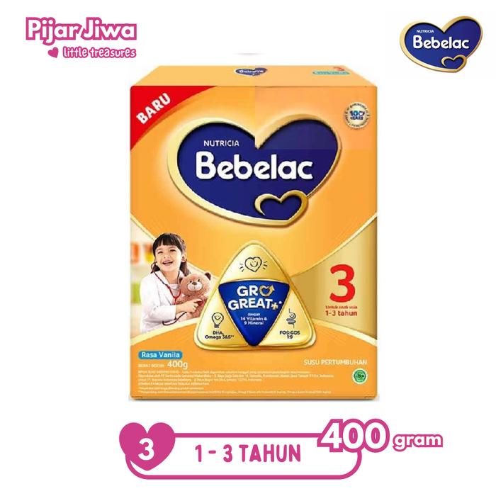 Gambar Bebelac 3 Madu / Vanila Kategori 1-3 Tahun 400 gram 800 gram 1800 gram - 400 gram , Madu  dari Pijar Jiwa Little Treasures undefined Tokopedia