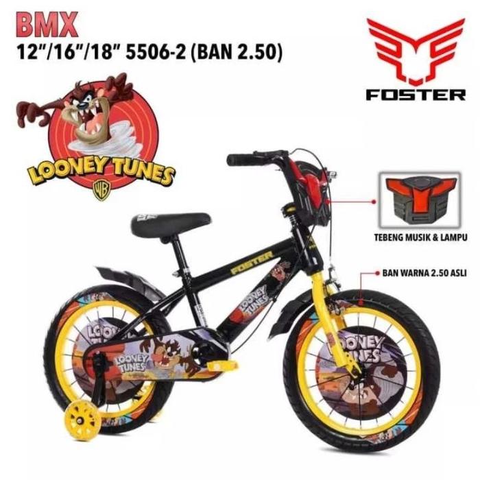 Gambar Sepeda anak laki 16 18 inch foster Looney tunes - hitam kuning, 18 dari kristina blossom undefined Tokopedia