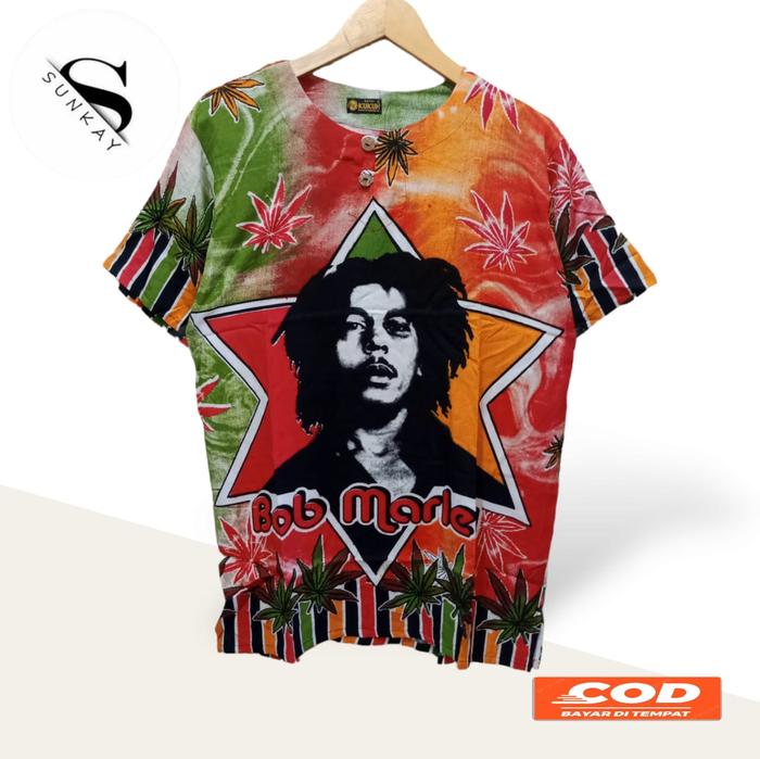 Gambar baju kaos pria wanita motif bob marley kaos santai bob marley - Merah, M dari s u n k a y undefined Tokopedia