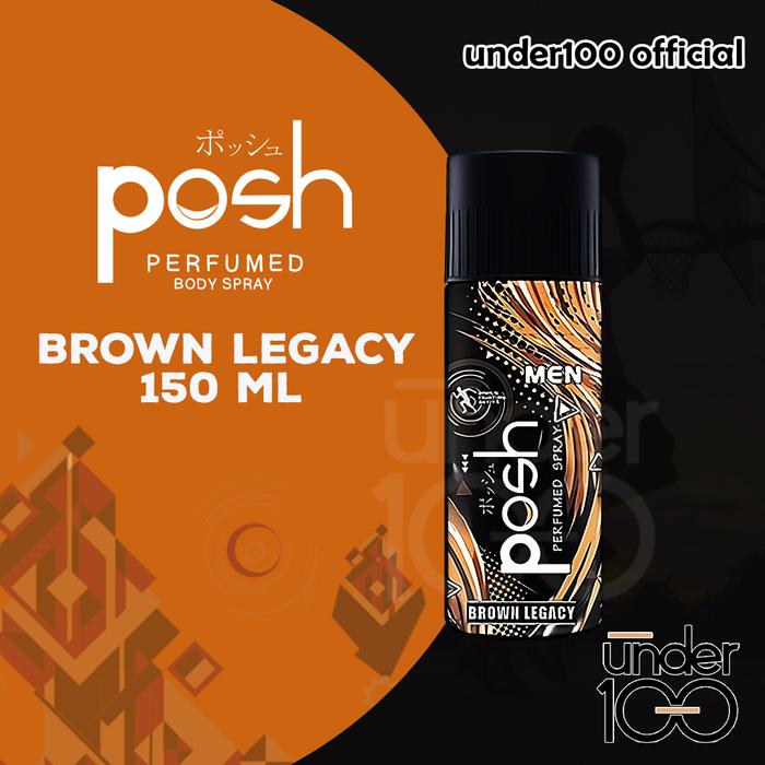 Gambar Under100  POSH Men Body Spray Cologne Perfumed 150 ml | HALAL BPOM - POSH Brown.L150 dari Under100 Store undefined Tokopedia
