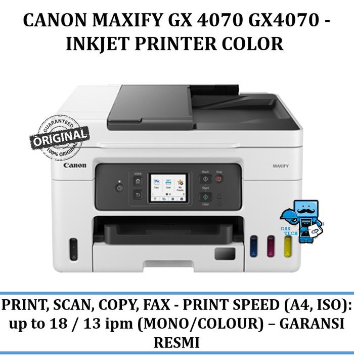 Gambar Printer Canon Maxify Gx 4070 Gx4070 - Inkjet Printer Color All In One dari Das Livia Computer undefined Tokopedia