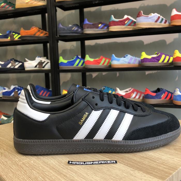 Jual ADIDAS SAMBA OG [HITAM/PUTIH] #B75807 HAGUSNEAKER 100