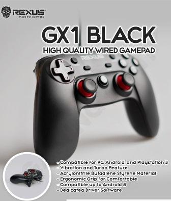 Gambar GamePad Joystick Rexus Gladius GX1 Pro Gaming For PC Dan Android - GX1 Black dari Ide Komputer Malang undefined Tokopedia