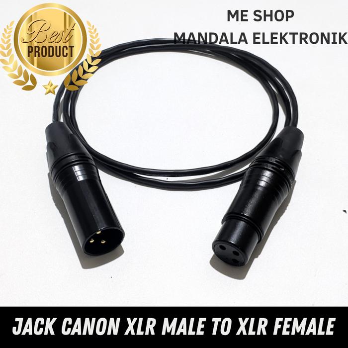 Gambar kabel mixer audio xlr male to xlr female 1M kabel canare bodi kecil - Hitam dari Mandala Elektronik 12.17 undefined Tokopedia