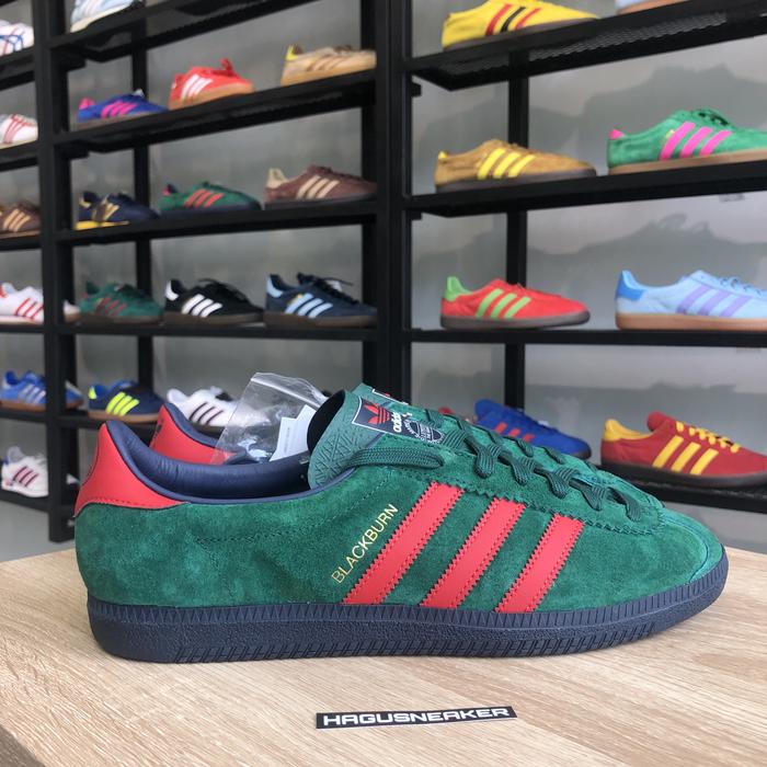 SEPATU ADIDAS BLACKBURN HIJAU/MERAH 