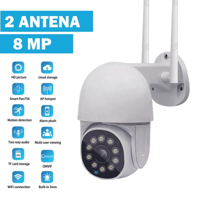 Gambar IP Cam Kamera CCTV Wireless Wifi 3 antena home security APP V380 - 8MP dari Sulfat 69 undefined Tokopedia