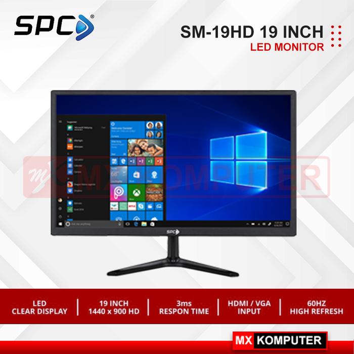 Gambar LED Monitor SPC 19" / 19 Inch Full HD Input HDMI VGA SM-19HD SM-19 HD - SM-19HD dari MXKomputer_NEW undefined Tokopedia