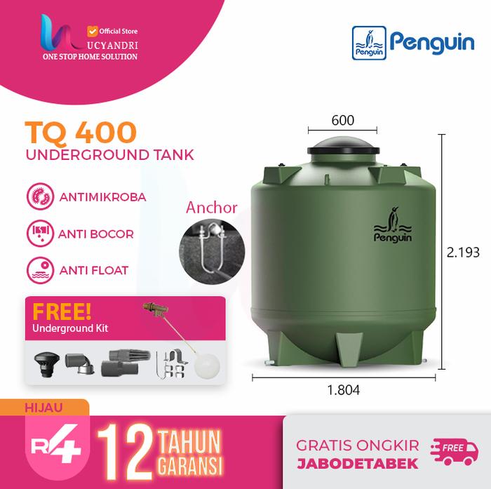 Gambar Penguin Tangki Air Tanam TQ 400, Tandon Pendam, Toren, Ground Tank NEW - Hijau dari Lucyandri Official undefined Tokopedia