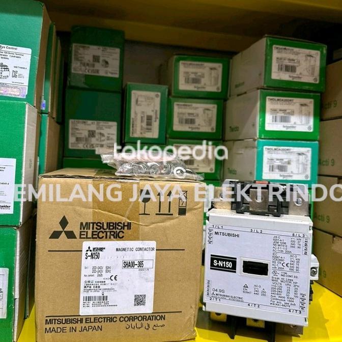 Gambar CONTACTOR MITSUBISHI S-N150 SN150 COIL 220V AC 75KW 200A ORIGINAL - TYPE BARU ABU" dari Ikarashi Deals undefined Tokopedia