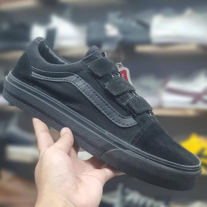Sepatu Vans Velcro Vans Old Skool Hitam Polos Sepatu Vans Old