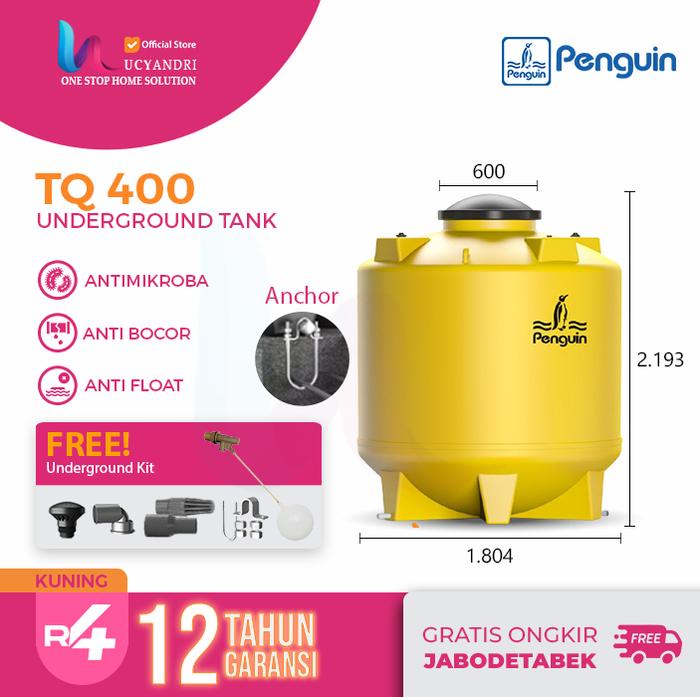 Gambar Penguin Tangki Air Tanam TQ 400, Tandon Pendam, Toren, Ground Tank NEW - Kuning dari Lucyandri Official undefined Tokopedia