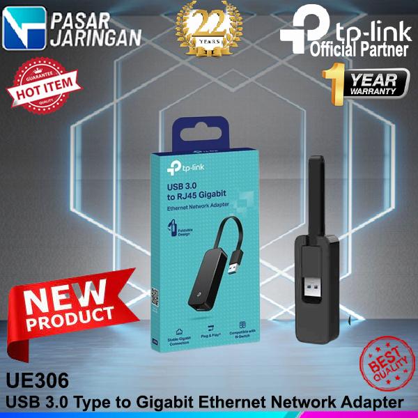 Gambar Tp Link UE300 USB 3.0 to Gigabit Ethernet Network Adapter - UE306-NEW dari PASAR JARINGAN undefined Tokopedia