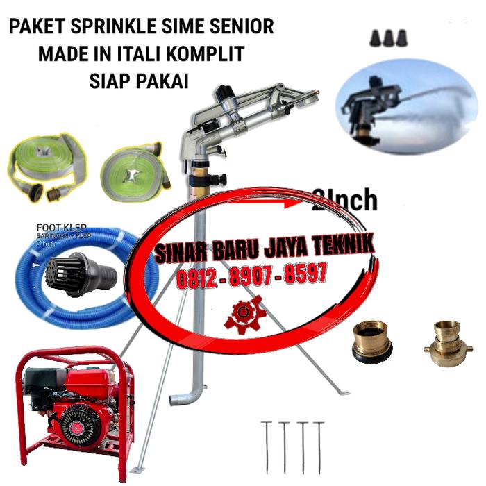 Gambar PAKET SPRINGKLER SIME SENIOR ITALIA TEMBAKAN 50METER 18HP|| 3" BENSIN dari SINAR BARU JAYA TEKNIK undefined Tokopedia