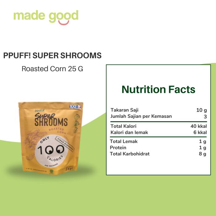 Gambar Ppuff Super Shrooms Snack Jamur Sehat - RoastCorn dari Madegood Market undefined Tokopedia
