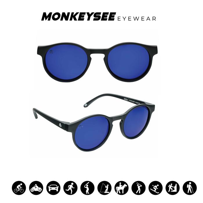 Gambar DIZA Monkeysee Eyewear Sunglasses Polarized Kacamata running lari UV - Midnight Lagoon dari Monkeysee undefined Tokopedia