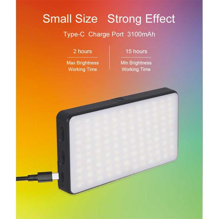 Gambar Lampu Kamera Mini RGB LED Light Photo Video Dimmable 3100mAh 8W dari rindu terang undefined Tokopedia