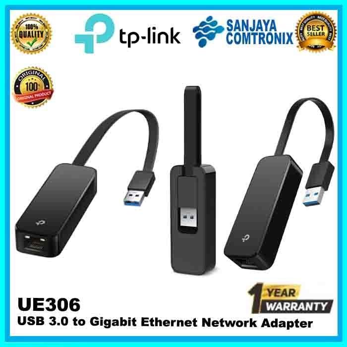 Gambar Tp-Link UE300 USB 3.0 to Gigabit Ethernet Network Adapter - UE306-NEW dari SANJAYA COMTRONIX undefined Tokopedia