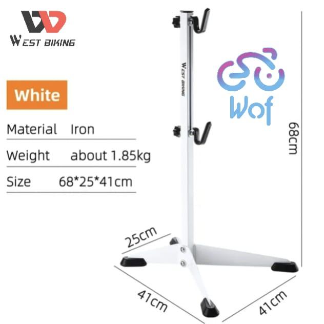 Gambar WEST BIKING 013 Standar Parkir Servis Sepeda Bike Rack Stand Repair - White dari Wof Wheel of Fortune Official undefined Tokopedia