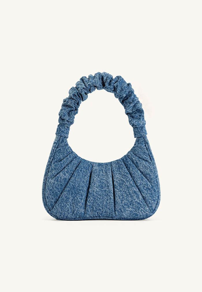 Gambar JW Pei Gabbi Ruched Hobo Handbag - Denim dari Mongschics undefined Tokopedia