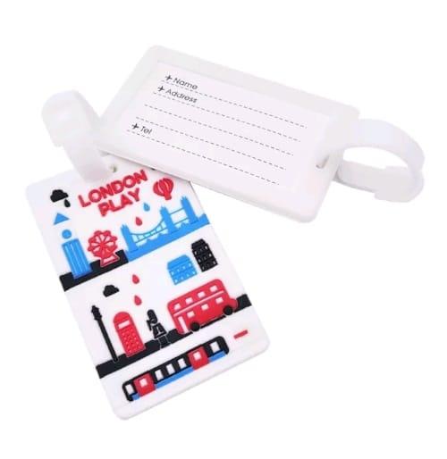 Gambar LABEL KOPER LUGGAGE TAG TRAVEL NAME TAG TANDA PENGENAL KOPER BAGASI - London play dari GUDANG UTI undefined Tokopedia