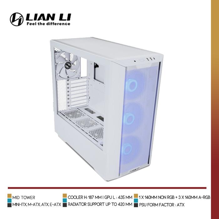 Gambar LIAN LI LANCOOL III RGB | The Premium Mid-Tower Chassis - White dari Nano Komputer undefined Tokopedia