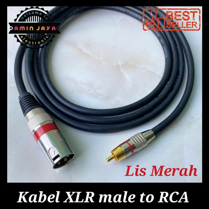 Gambar jack xlr male to jack rca male kabel canare 8 meter - Lis Merah, 10 meter dari Amin Jaya Electronic undefined Tokopedia